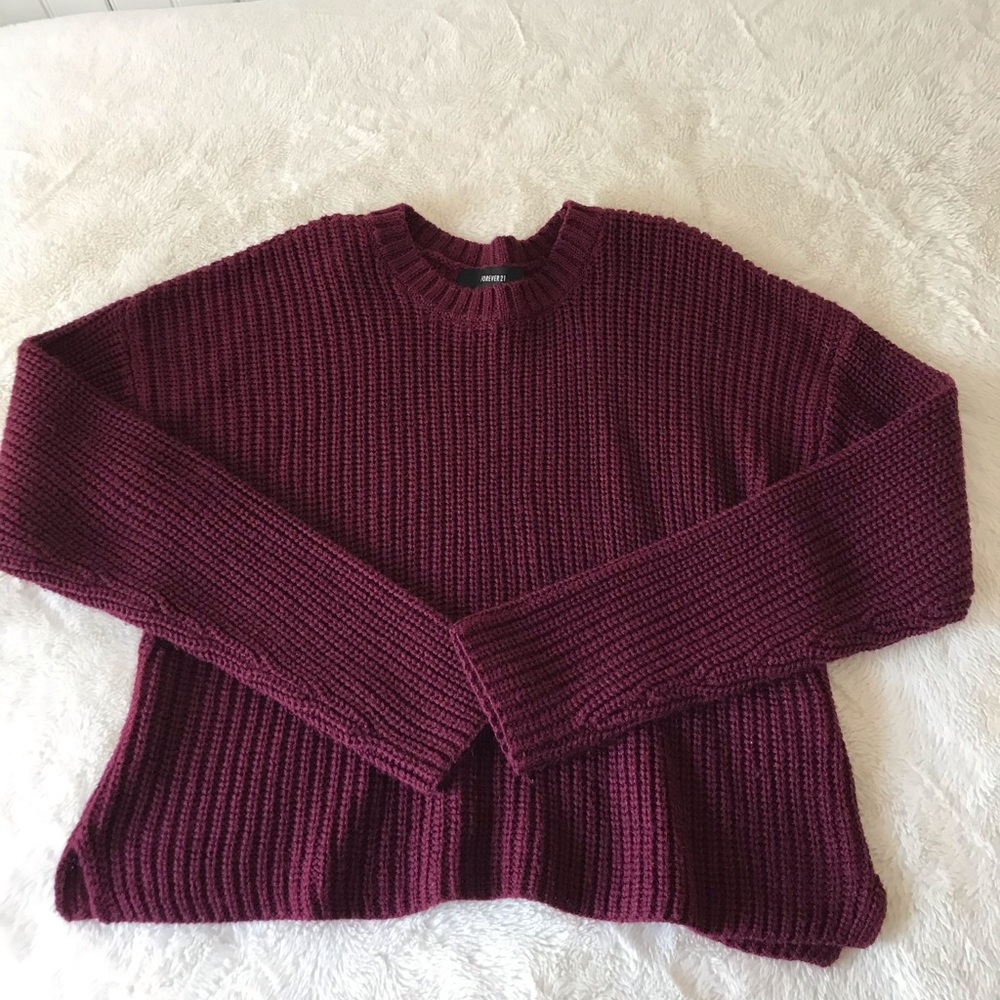 Forever 21 burgundy sweater